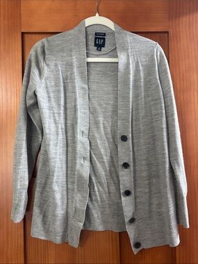 GAP Light Gray Merino Wool Crew Neck Sweater